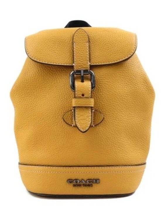 Auth COACH Body Bag Yellow Leather - r11072k main image 10